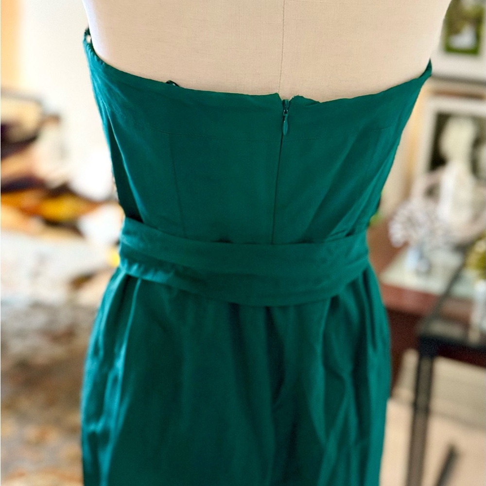 J. Crew Strapless Dress in Rich Teal